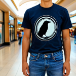Night Crows Fan Outfit**

A young adult wearing a Night Crows T-shirt with jeans in a mall setting. Fully clothed, modest clothing, appropriate attire. Safe for work, perfect anatomy, natural proportions, professional photography, high quality. Family-friendly. Focus on the clothing and overall style.

**